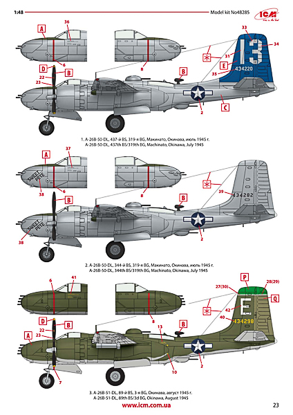 A-26B Invader Pacific War Theater – ICM 48285 – 1/48 – Kitchecker