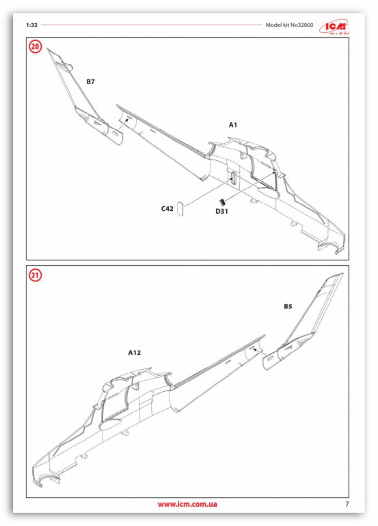 thumbnail image 2 of ICM 32060 1/32 Scale AH-1G Cobra (Early Production) US Attack Helicopter Plastic Model Kit 2 of 3