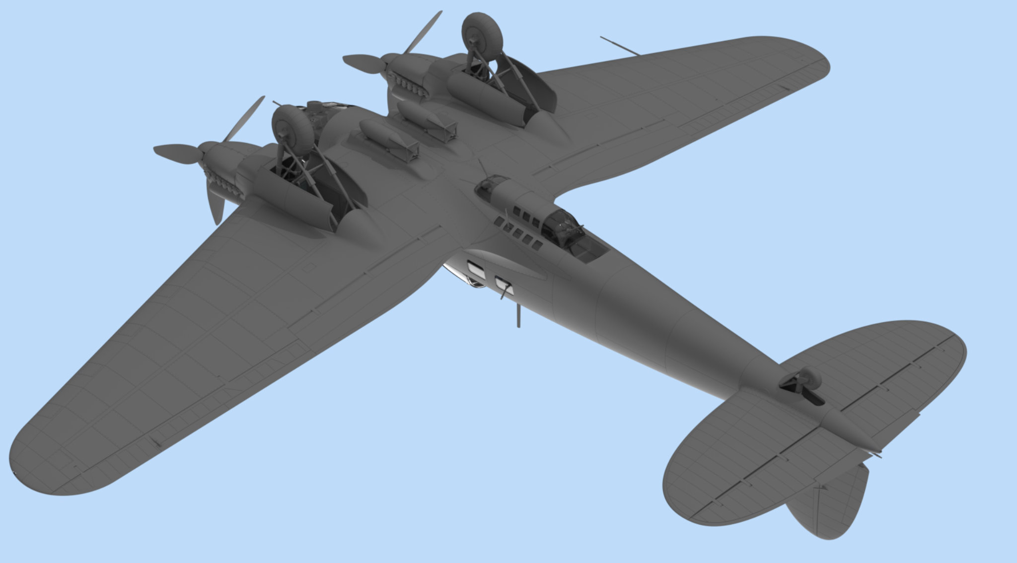 航空機・ヘリコプター ICM He 111H-20 WWII German Bomber 1:43 ICM 1/48 Scale He 111H-16, WWII German Bomber - WWII German